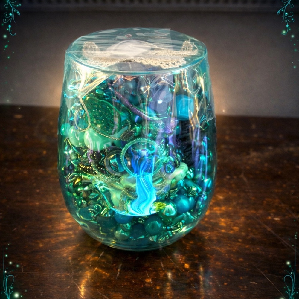 “Blue-Green Light” Mystery Jewelry Jar